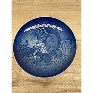 Vtg 1977 B & G Copenhagen Porcelain Plate Mothers Day Squirrel & Babies
